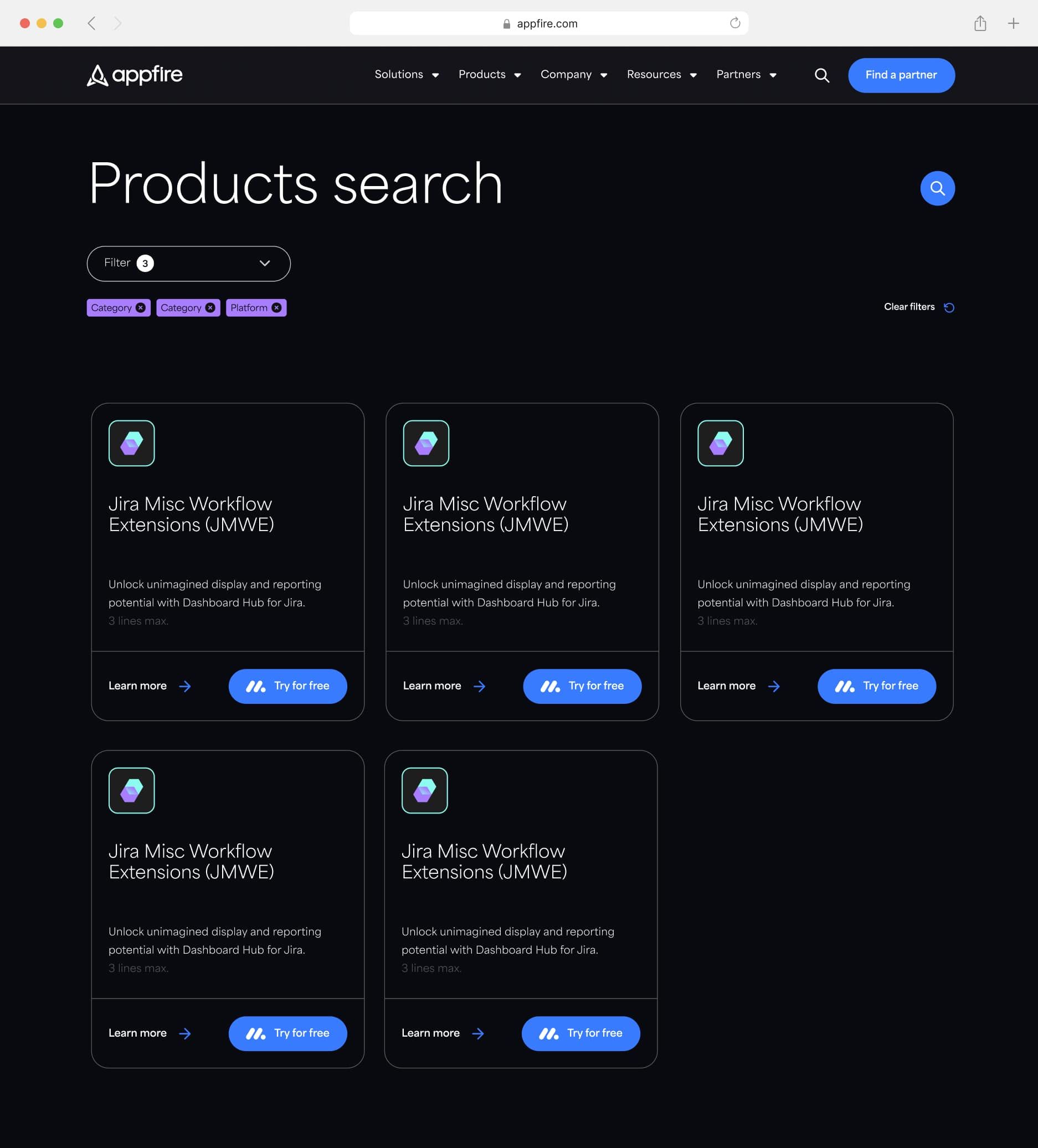 Appfire Website Search Min