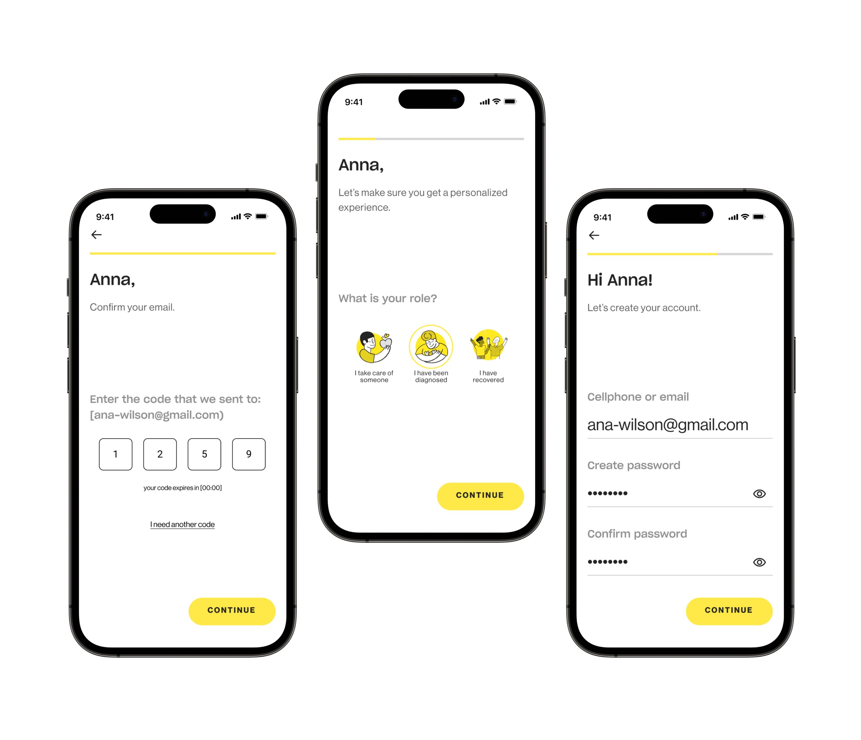 App On boarding screens