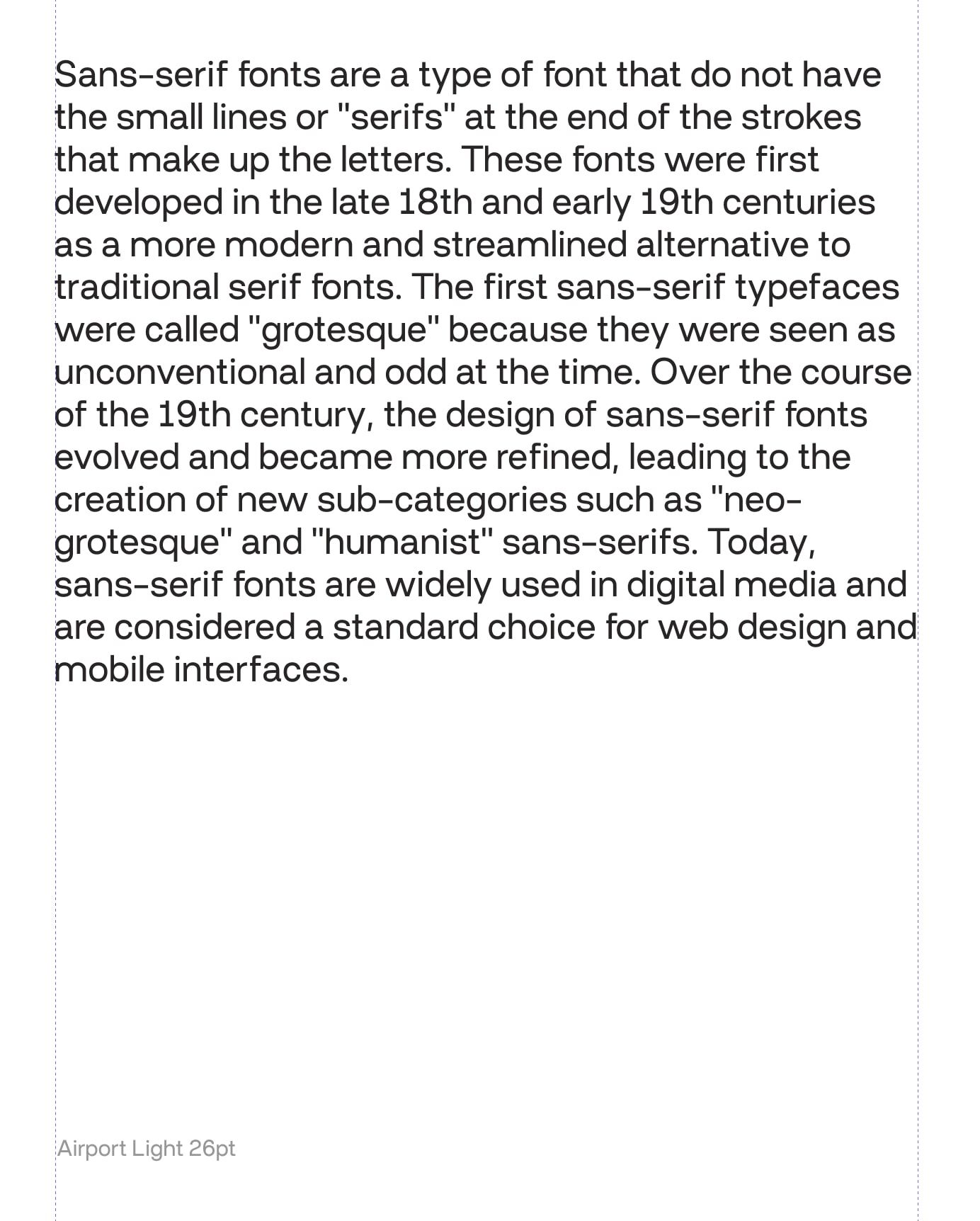 Airport Font Specimen Small Min