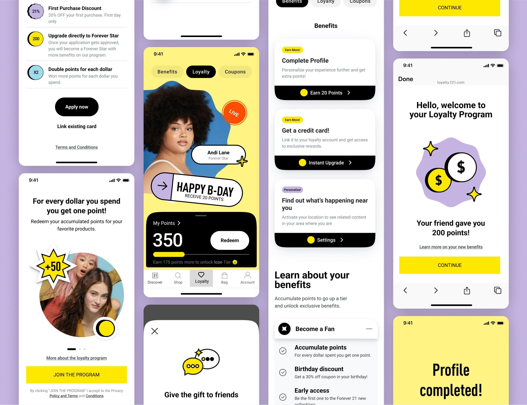 F21 Loyalty Program Screens Min