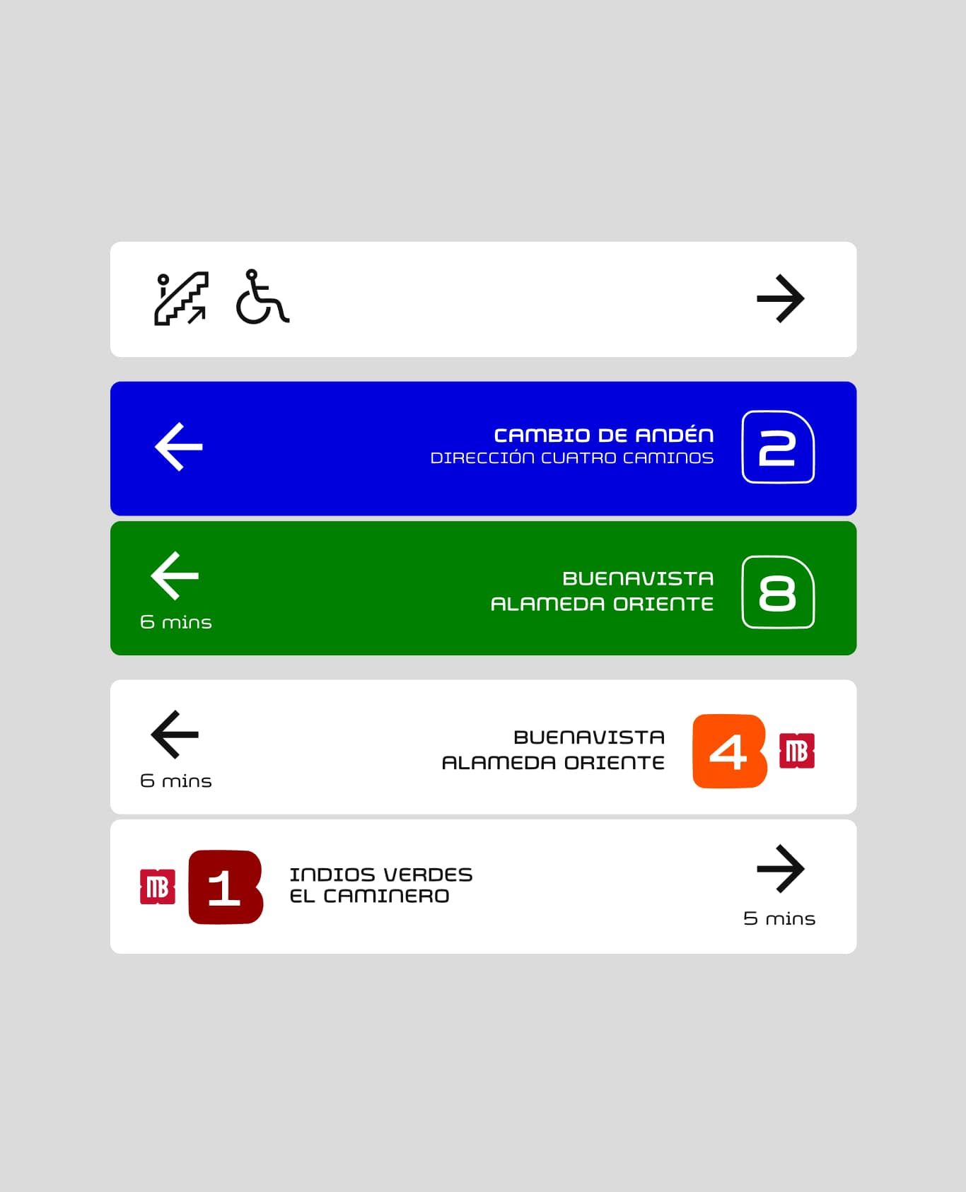 Tipo M24 Metro Cdmx Senaletica Interior Color Min