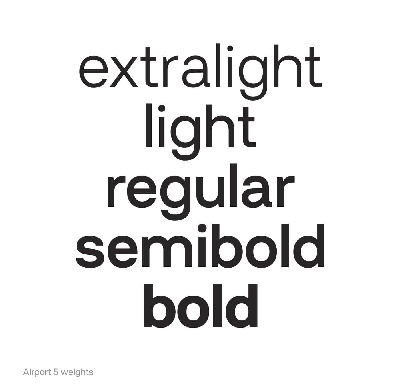 Airport Font Specimen Pesos Min