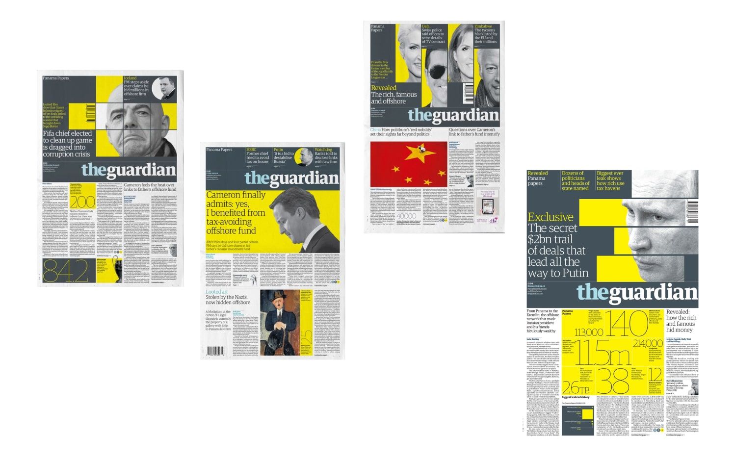 Some of the The Guardian design pages