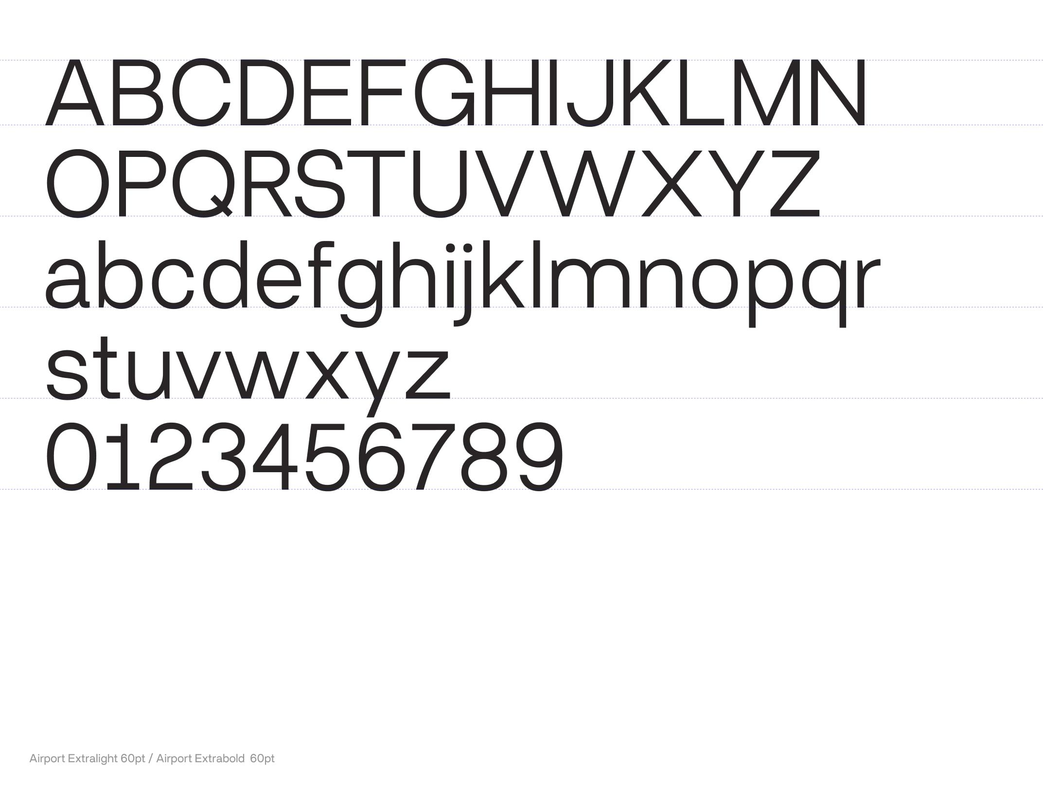 Airport Font Specimen Abc Min