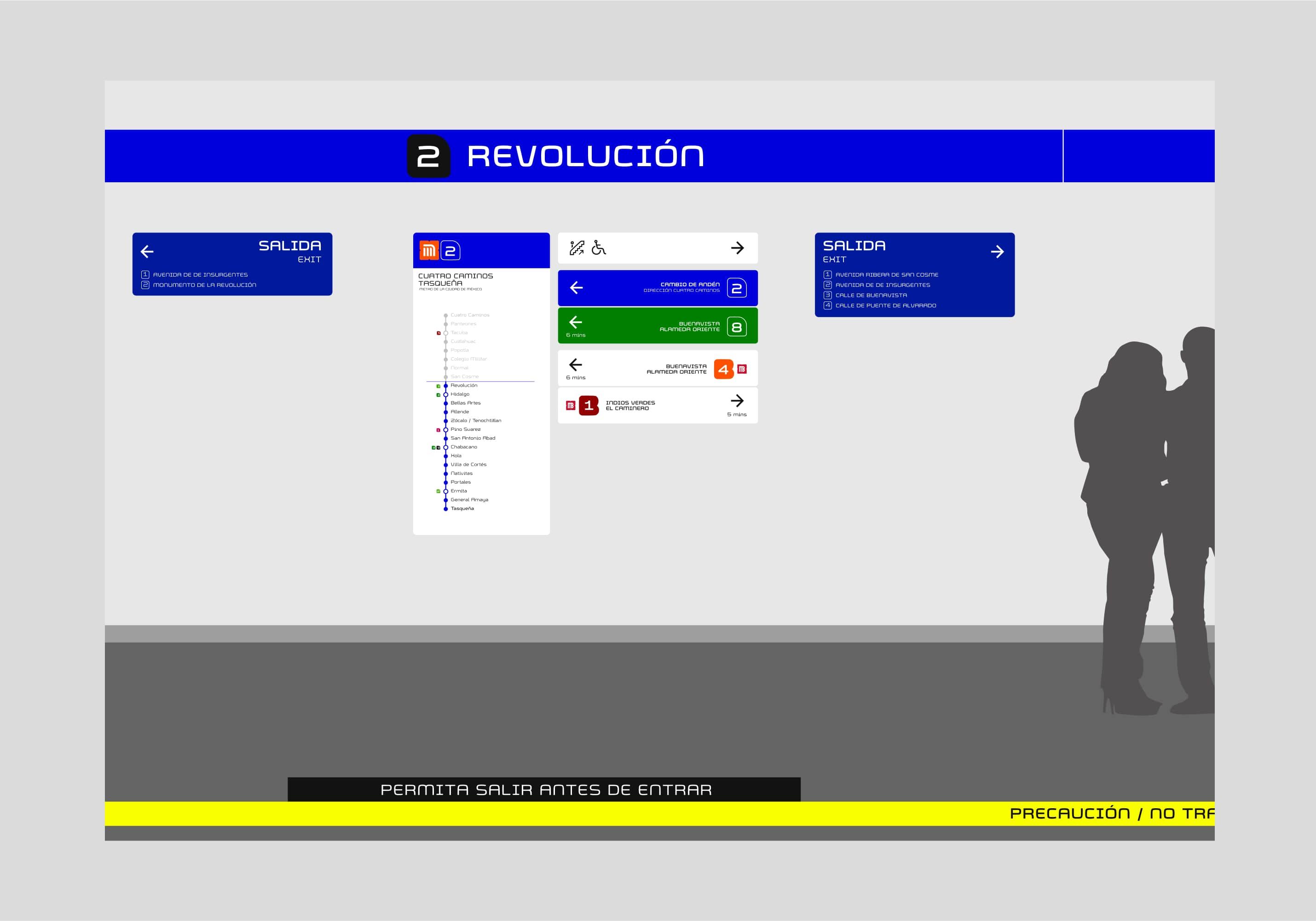 Tipo M24 Metro Cdmx Senaletica Interior Interior Estaciones Ii Min