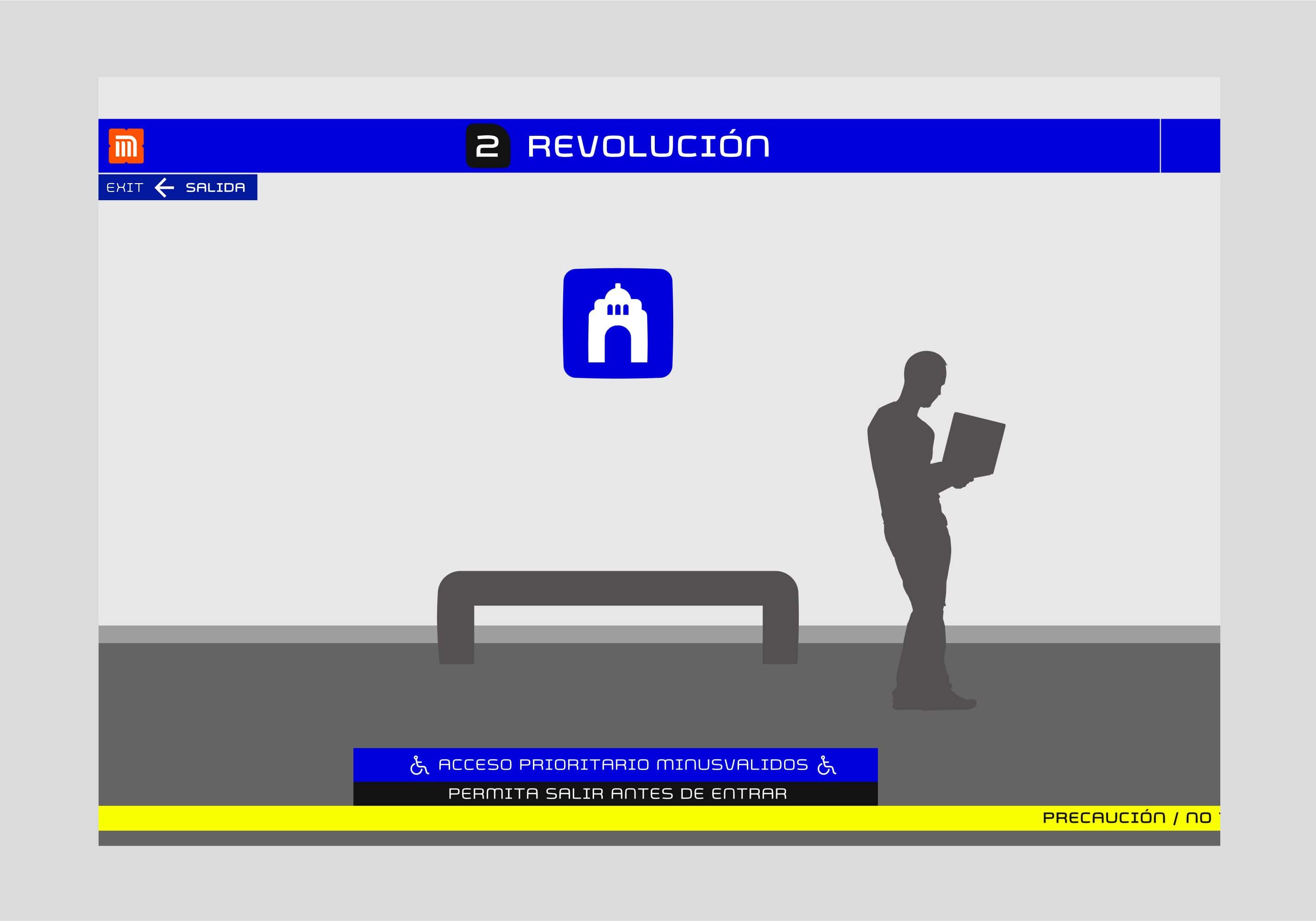 Tipo M24 Metro Cdmx Senaletica Interior Interior Estaciones Iii Min