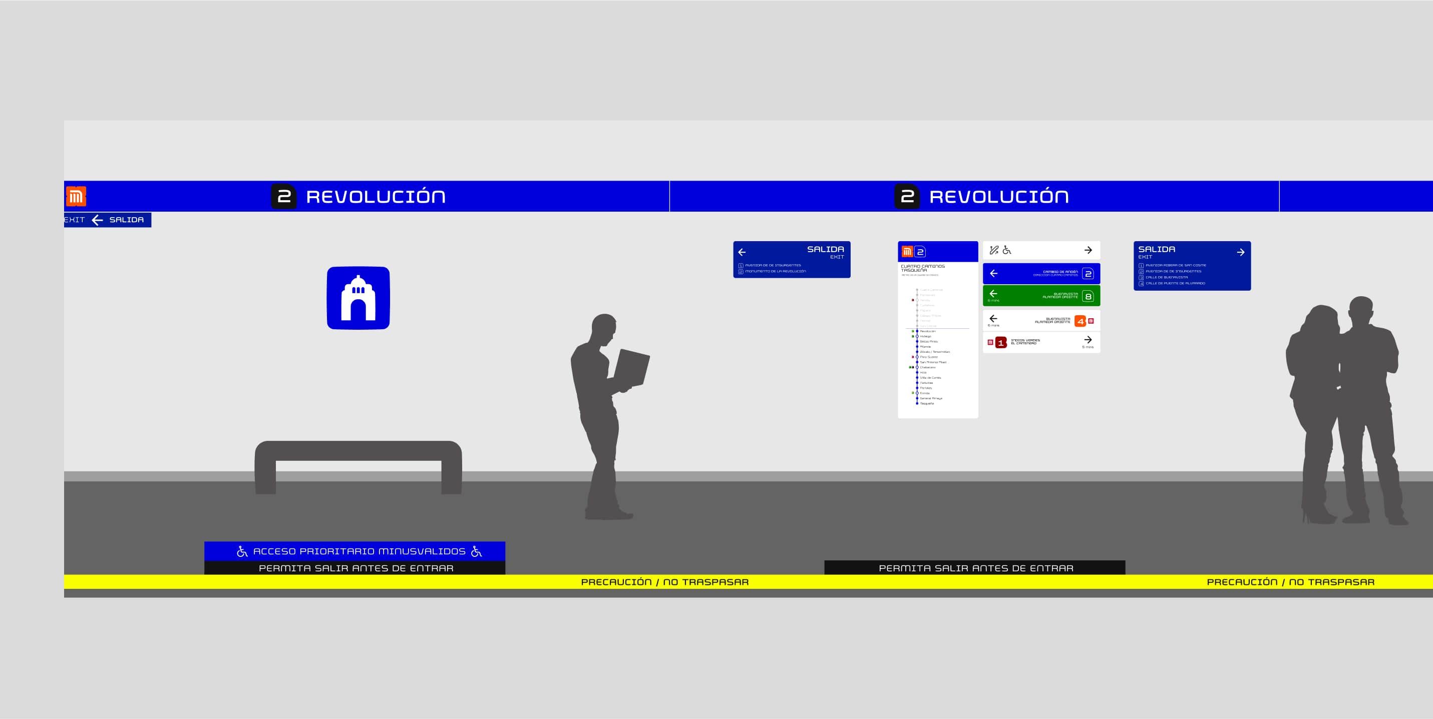 Tipo M24 Metro Cdmx Senaletica Interior Interior Estaciones Min