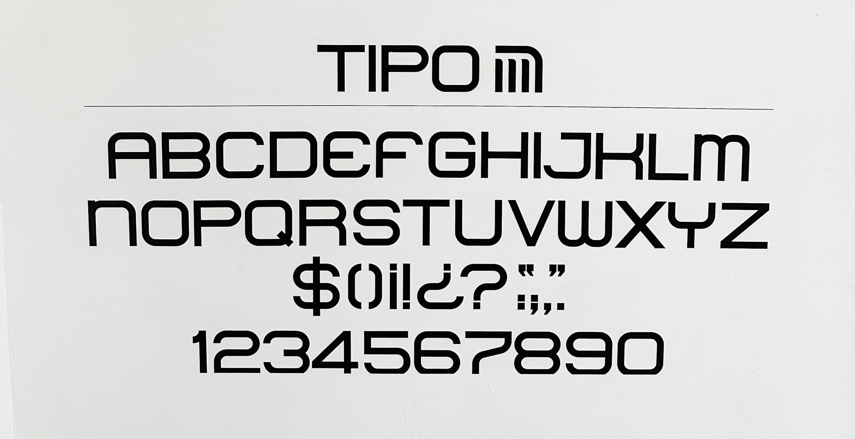 Original Tipo M (Metro) created by Lance Wyman, Arturo Quiñónez y Francisco Gallardo in 1969