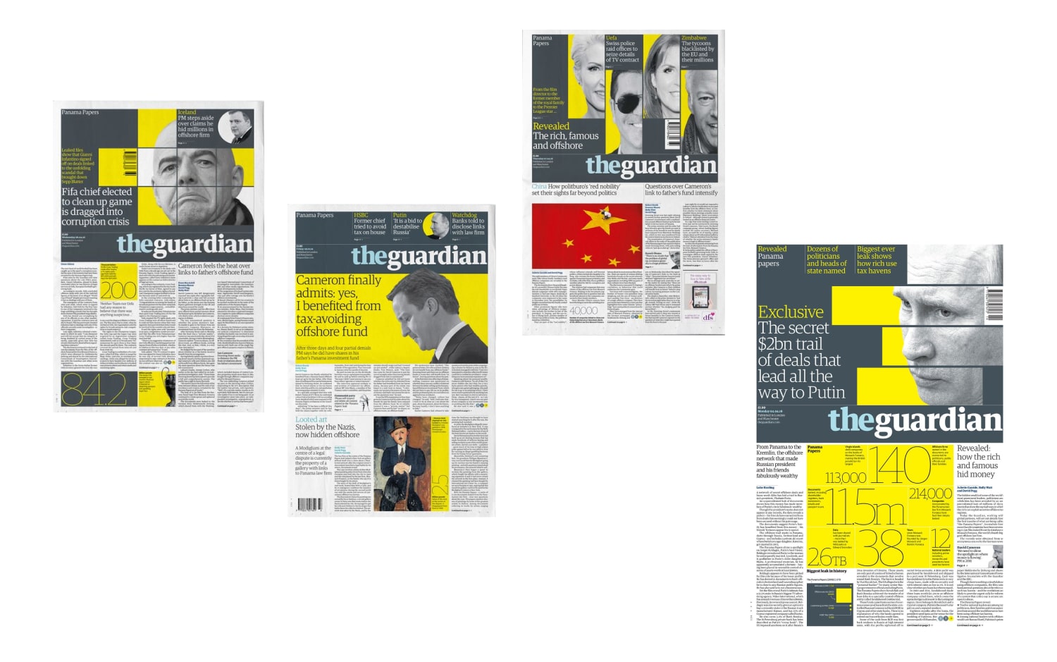 Some of the The Guardian design pages